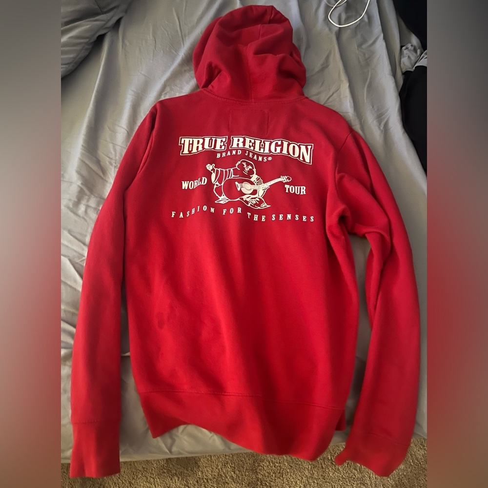 True Religion Red Zip Jacket Perfect Condition